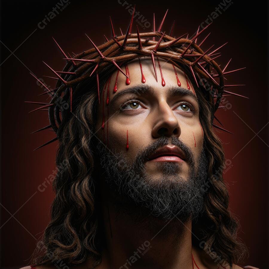 Jesus Cristo com coroa de espinhos