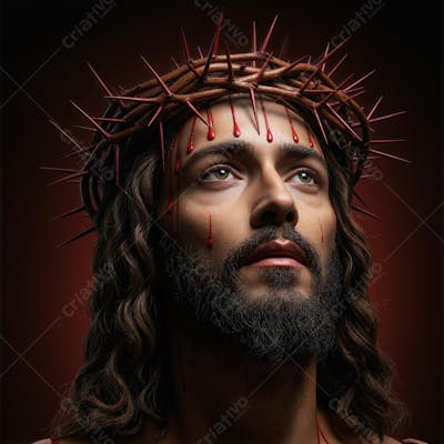 Jesus cristo com coroa de espinhos