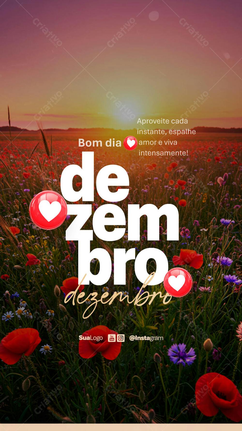 Bom dia dezembro frase comunicado aviso informe Social Media PSD Editável (3)