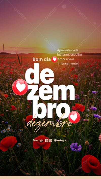 Bom dia dezembro frase comunicado aviso informe Social Media PSD Editável (3)
