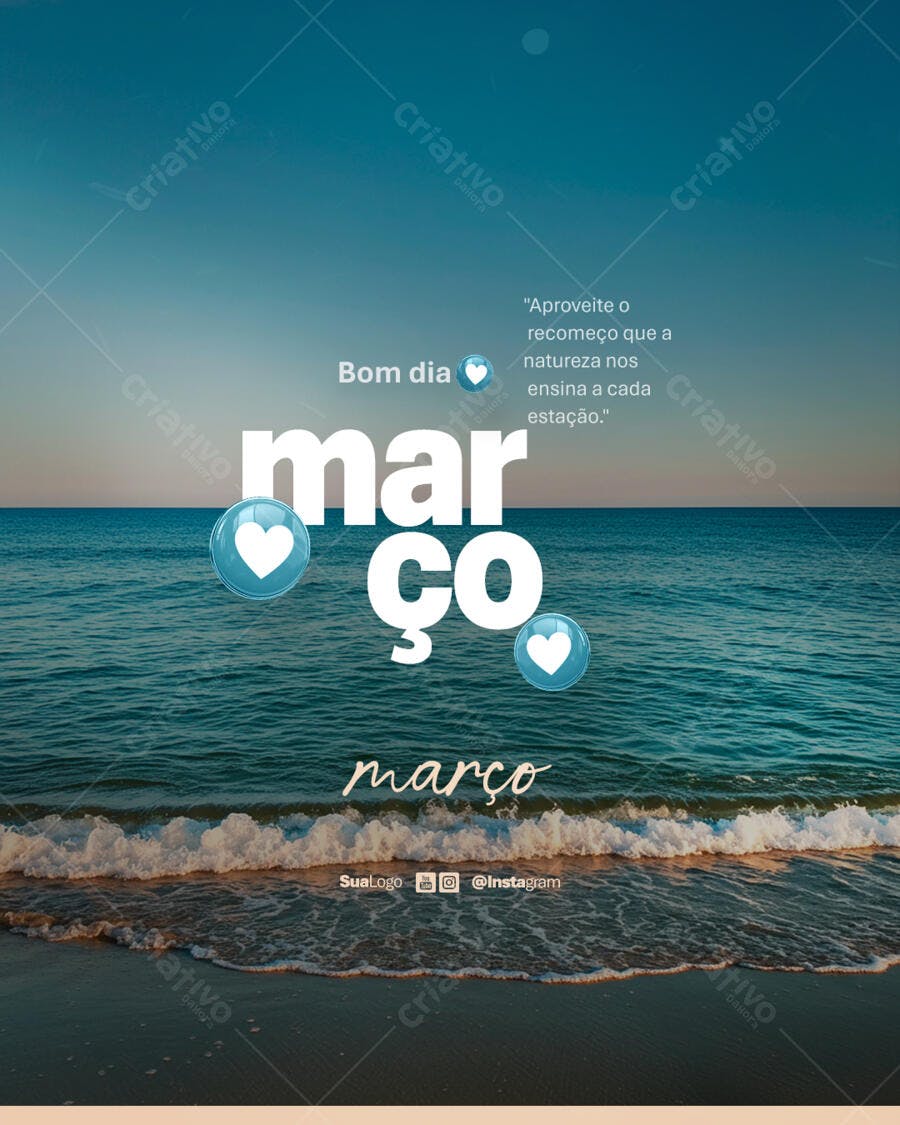Postagem Instagram Março PSD Editável