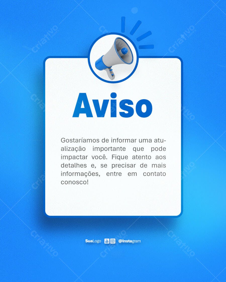 Post para Redes Sociais PSD Editável