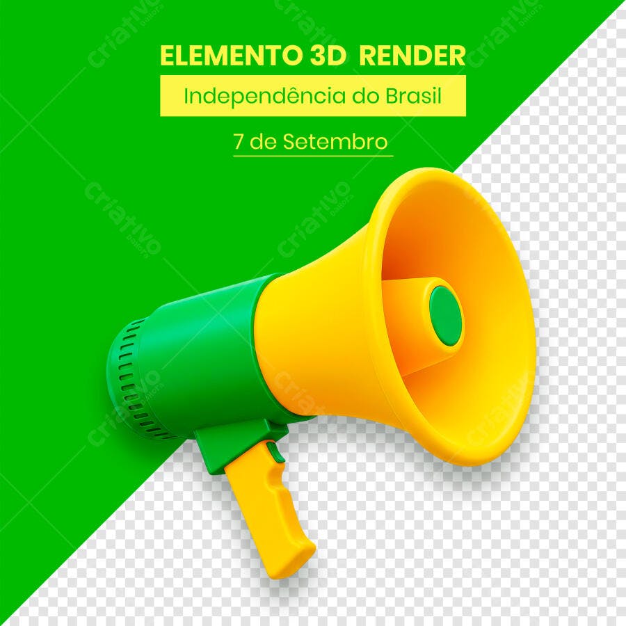 Megafone 7 de Setembro PSD Editável