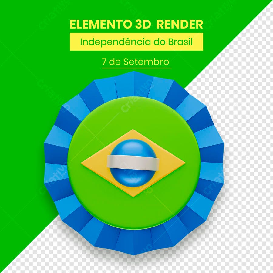 Badge 7 de Setembro PSD Editável