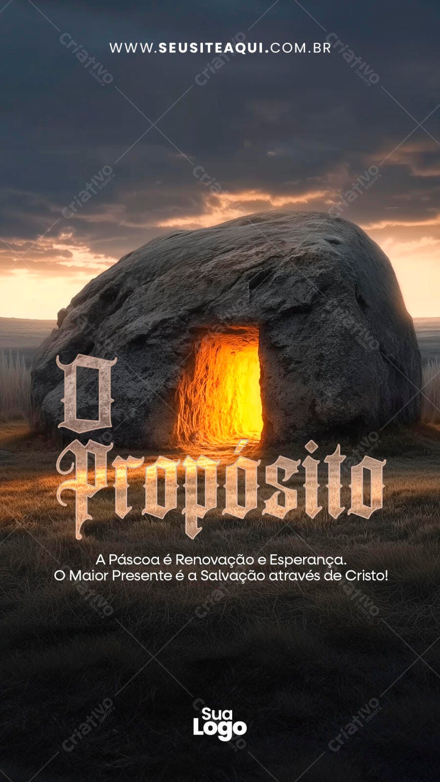 Flyer Páscoa: O Propósito PSD Editável