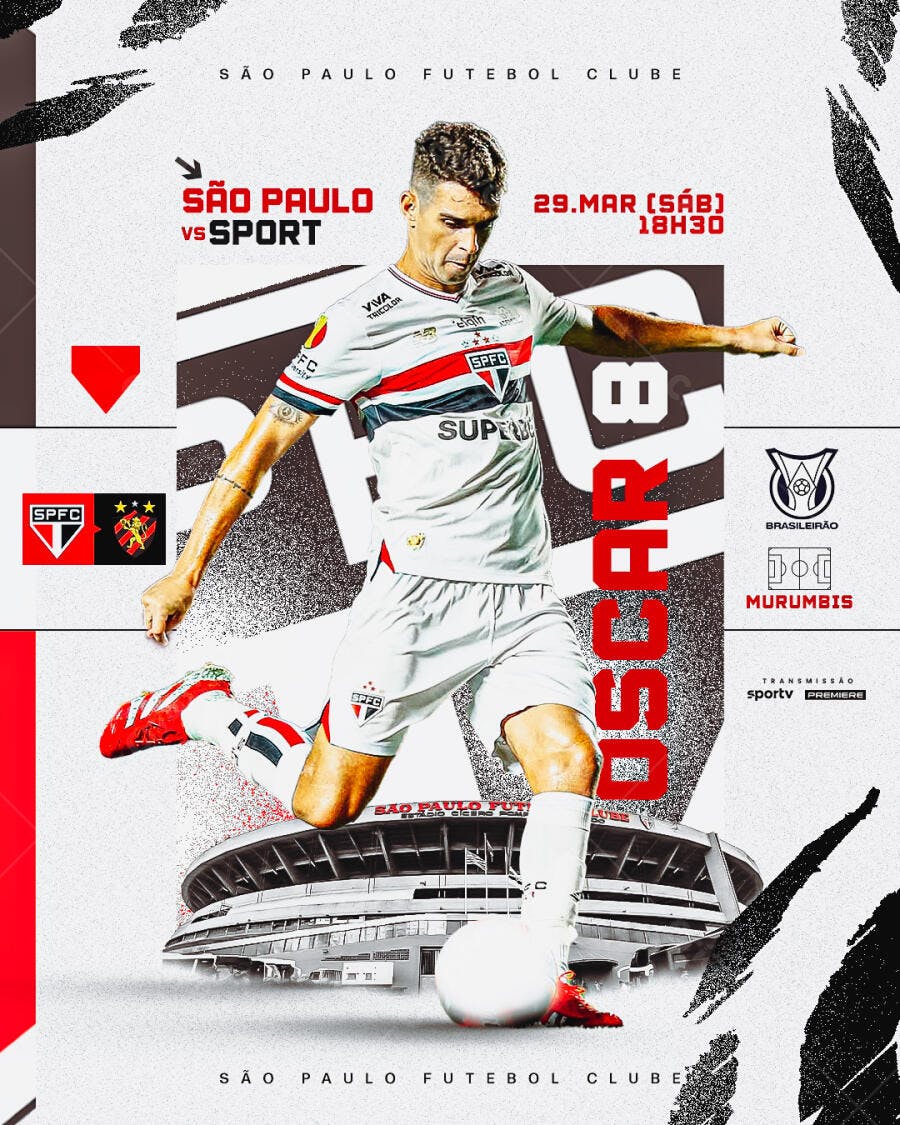 Flyer Jogo São Paulo x Sport PSD Editável
