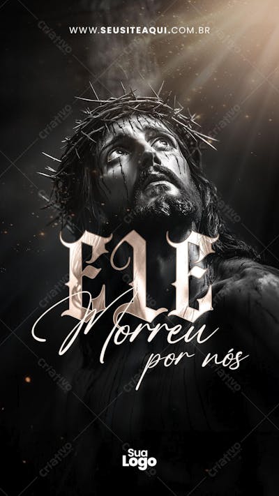 Story - Feliz Páscoa, Jesus - Social Media