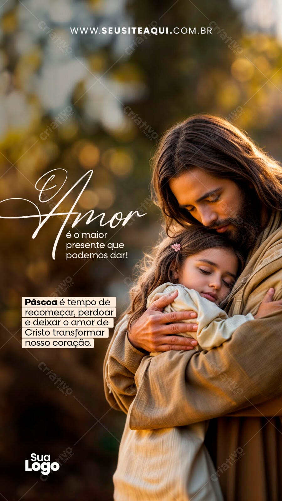 Post para Páscoa PSD Editável