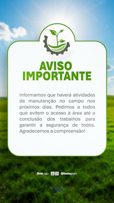 Comunicado aviso informe atenção lembrete  Social Media PSD Editável (19)