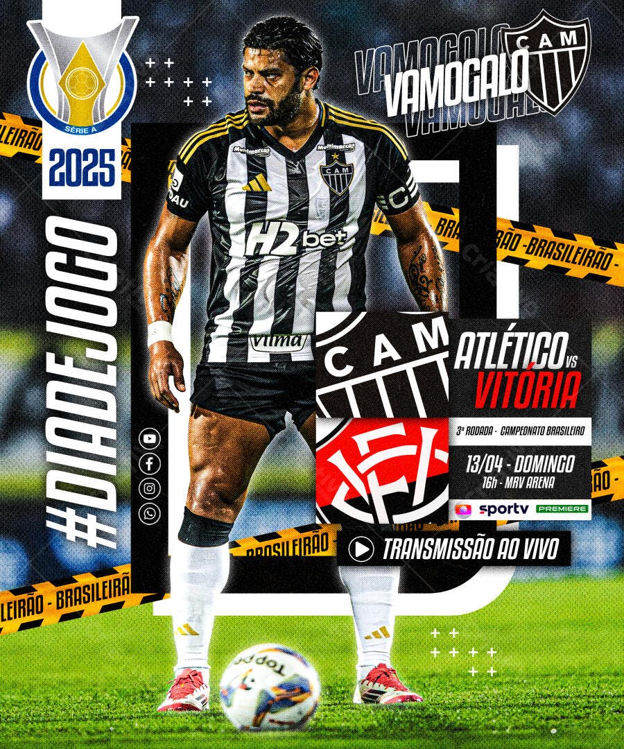 Flyer Jogo Atlético x Vitória PSD Editável