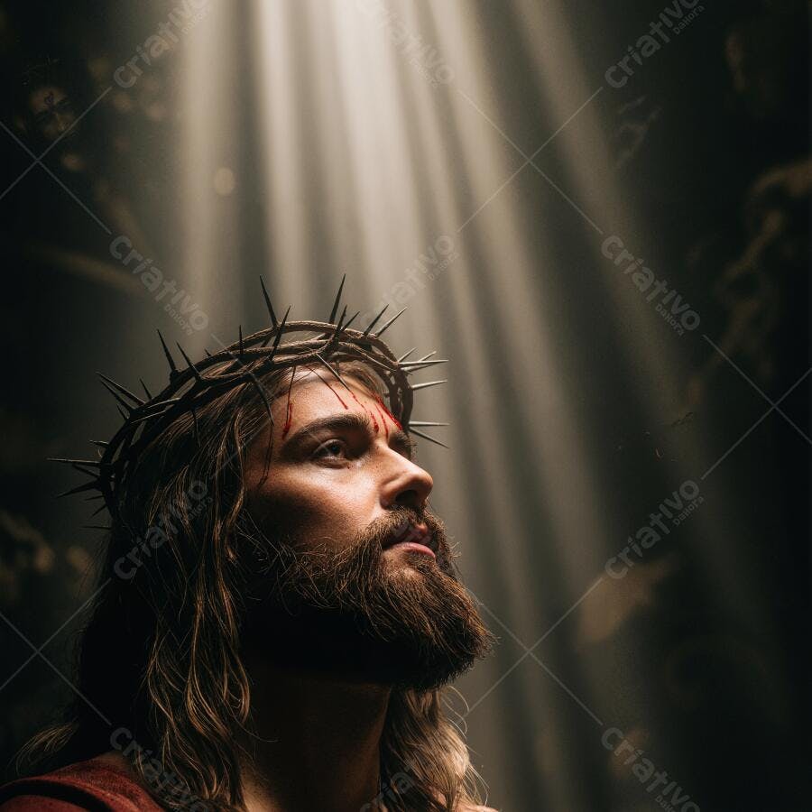 Jesus Cristo com coroa de espinhos