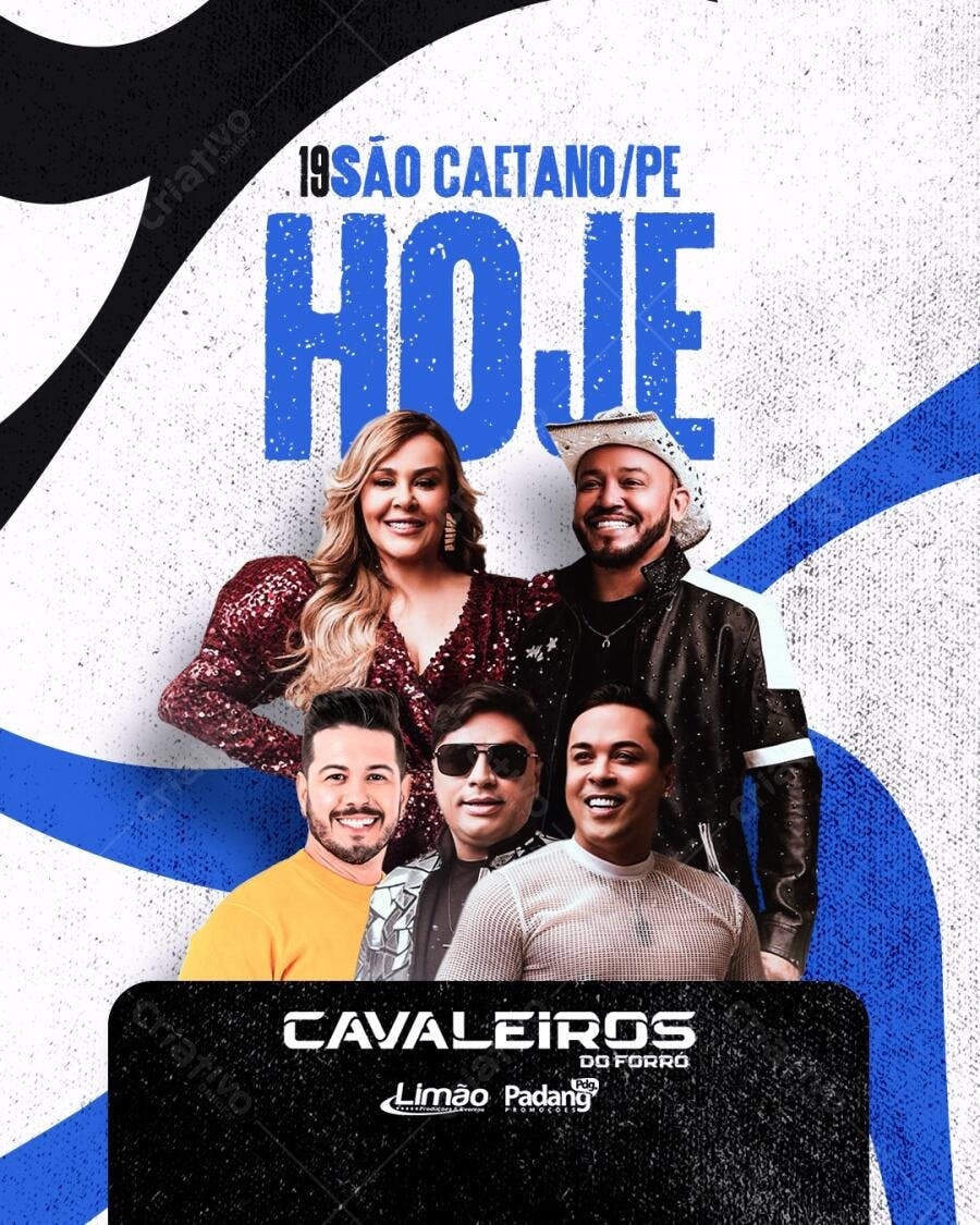 Flyer Show Cavaleiros do Forró PSD Editável