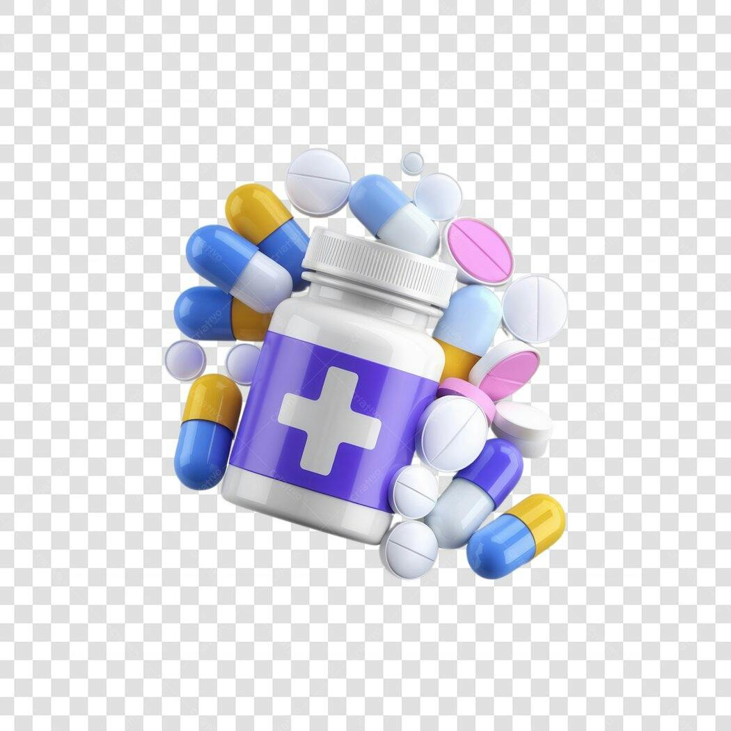 PNG Ilustração Medicamentos Fundo Transparente
