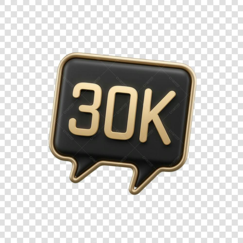 3D render 30K Seguidores Instagram 30 Mil Número Elemento para Composição  png (2)