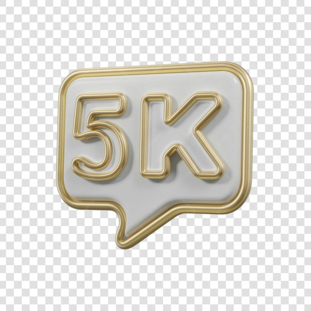 Icone 5K seguidores PNG com fundo transparente
