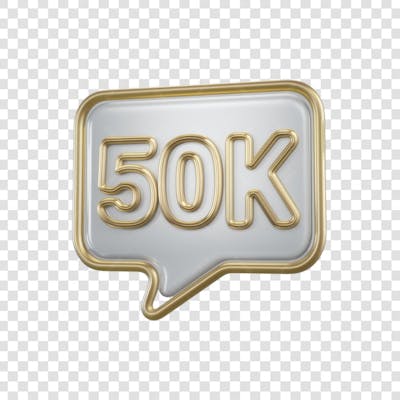 3D render 50K Seguidores Instagram 50 Mil Número Elemento para Composição  png (8)