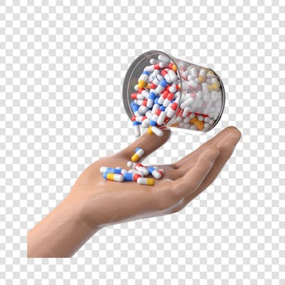 3D render Remédio Farmácia Cápsula Formulas Medicamnetos mão ícone png (9)
