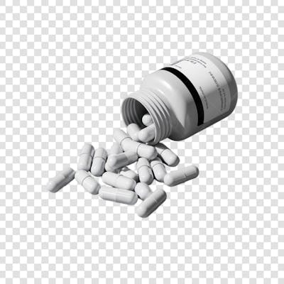 Selo 3D render Remédio Farmácia Cápsula Formulas Medicamnetos elemento o ícone logo PSD png (100)