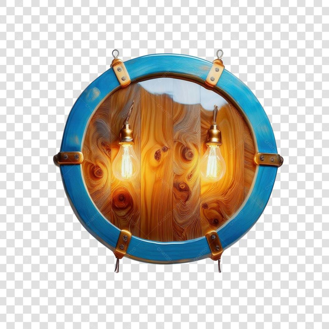 Banner Madeira e Lâmpadas PNG com fundo transparente