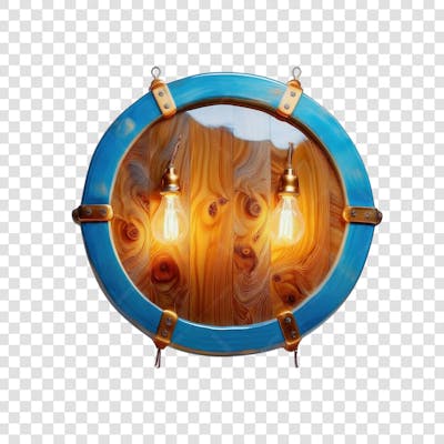 3D render Madeira Redonda Elemento para Composição Flayer ícone png (31)