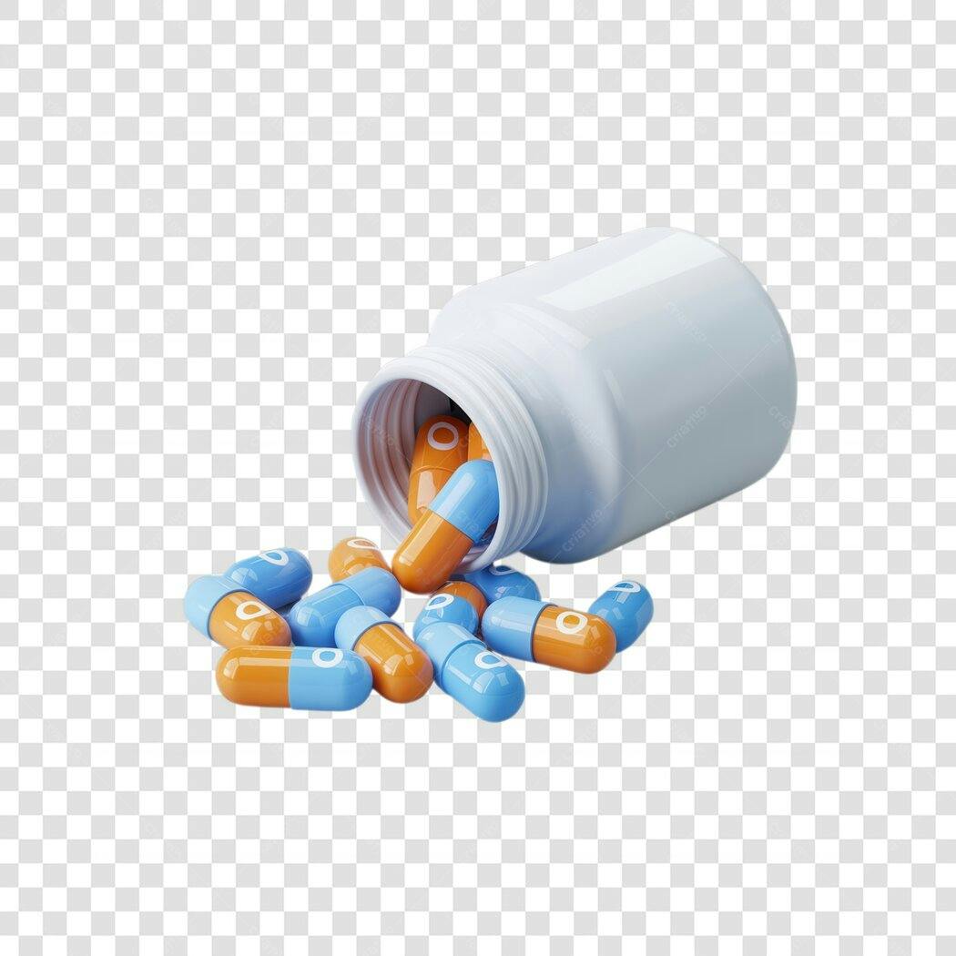 Mockup de pílulas PNG com fundo transparente
