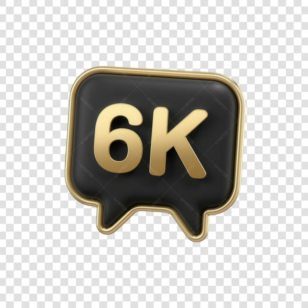 3D render 6k Seguidores Instagram 6 Mil Número Elemento para Composição  png (10)