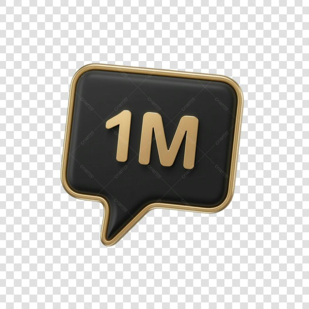 Banner 1 Milhão de Seguidores PNG com fundo transparente
