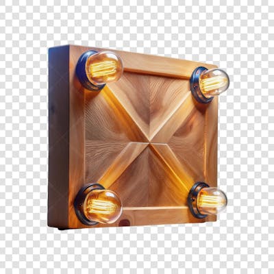 3D render Madeira Quadrada Elemento para Composição Flayer ícone png (1)