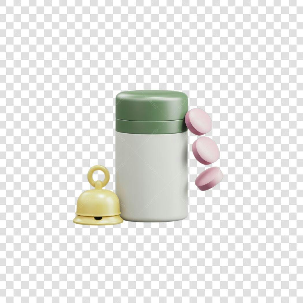 Mockup de remédio PNG com fundo transparente