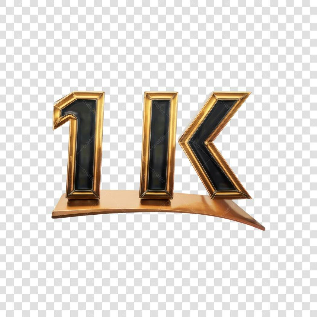 Logo 1K Seguidores PNG com fundo transparente