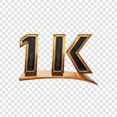 3D render 1k Seguidores Instagram Número Elemento para Composição  png (5)