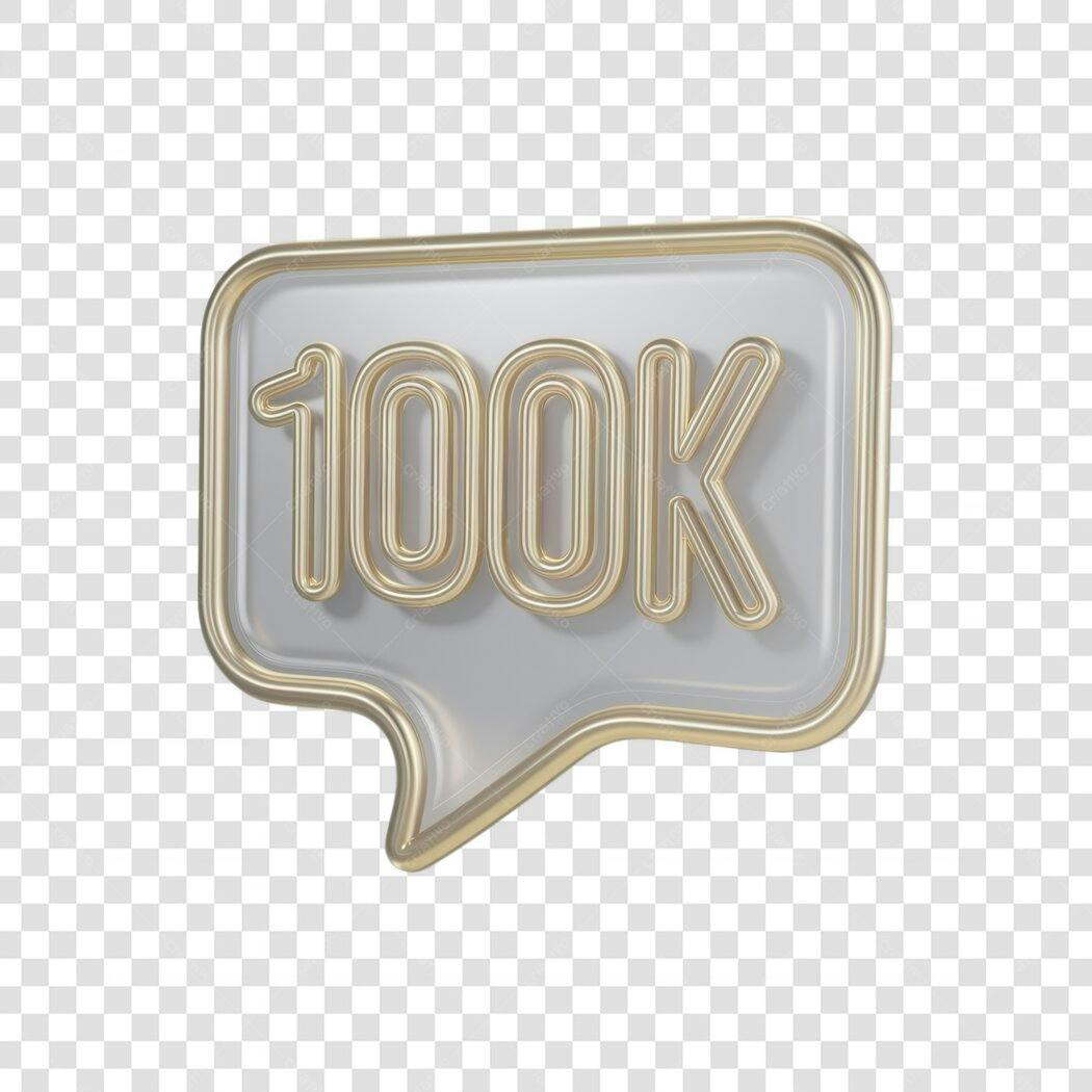 Post Instagram 100 mil seguidores PNG com fundo transparente