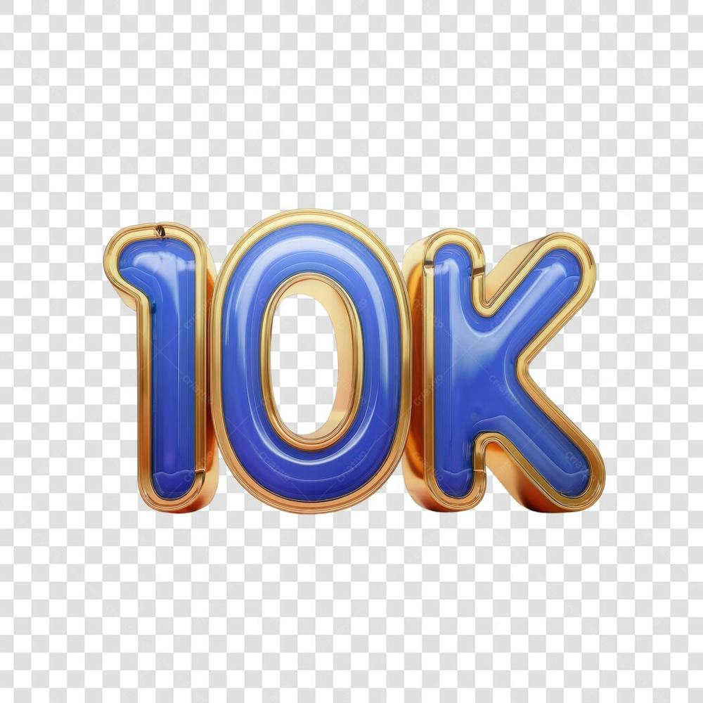 3D render 10K Seguidores Instagram Número Elemento para Composição  png (14)