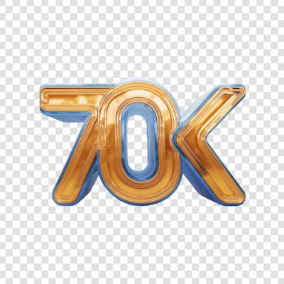 3D render 70K Seguidores Instagram Número Elemento para Composição  png (7)
