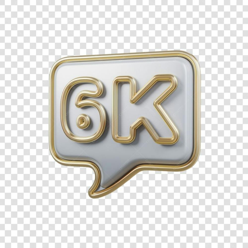 3D render 6k Seguidores Instagram 6 Mil Número Elemento para Composição  png (13)
