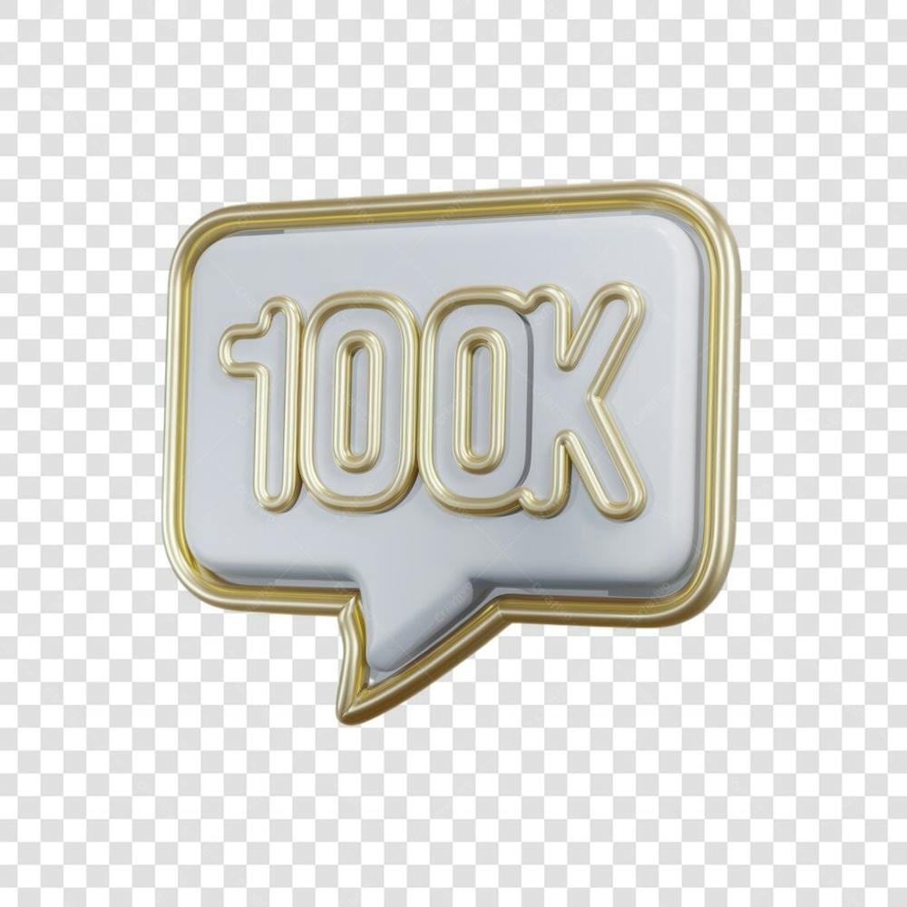 3D render 100K Seguidores Instagram 100 Mil Número Elemento para Composição  png (4)