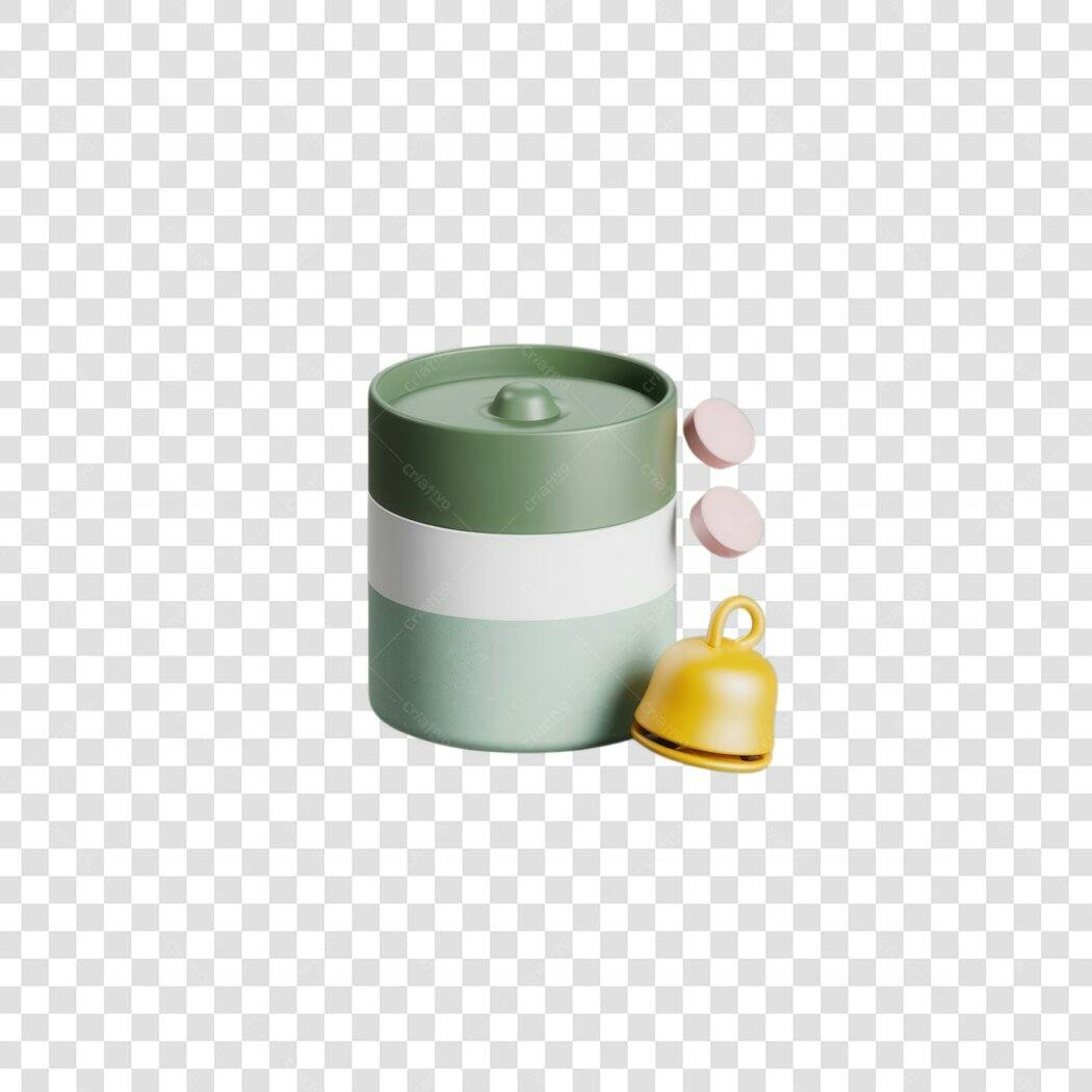 Mockup Pote Pastilhas PNG com fundo transparente