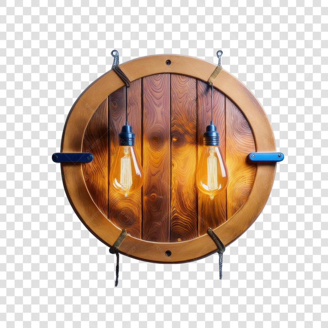 Banner Loja Vintage com lâmpadas PNG com fundo transparente