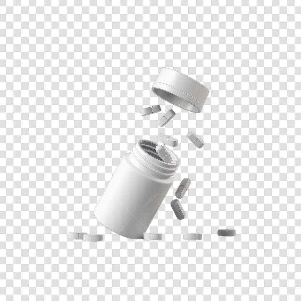 Mockup Frascos de Remédios PNG com fundo transparente