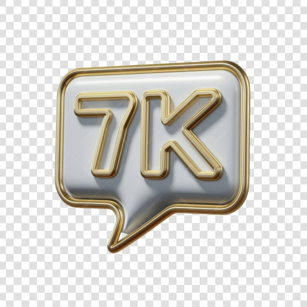 Icone 7K seguidores PNG com fundo transparente