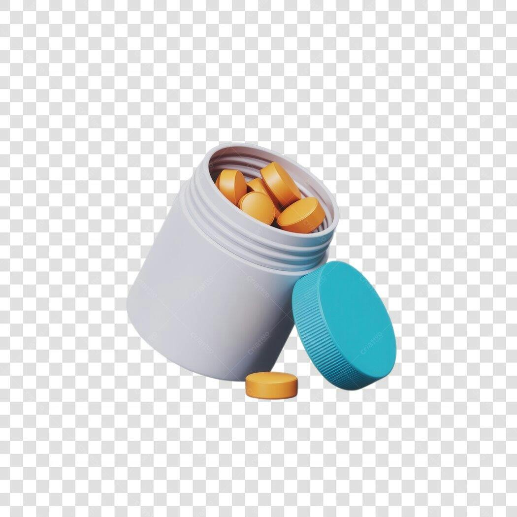 Mockup de remédio PNG com fundo transparente