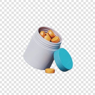 Selo 3D render Remédio Farmácia Cápsula Formulas Medicamnetos elemento o ícone logo PSD png (87)