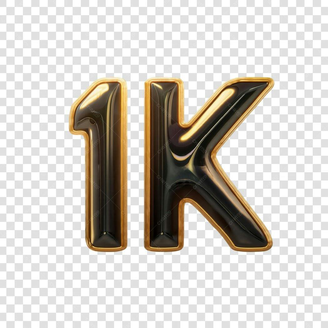 Logo 1K Seguidores PNG com fundo transparente