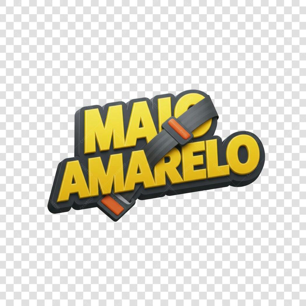 Banner Maio Amarelo PNG com fundo transparente