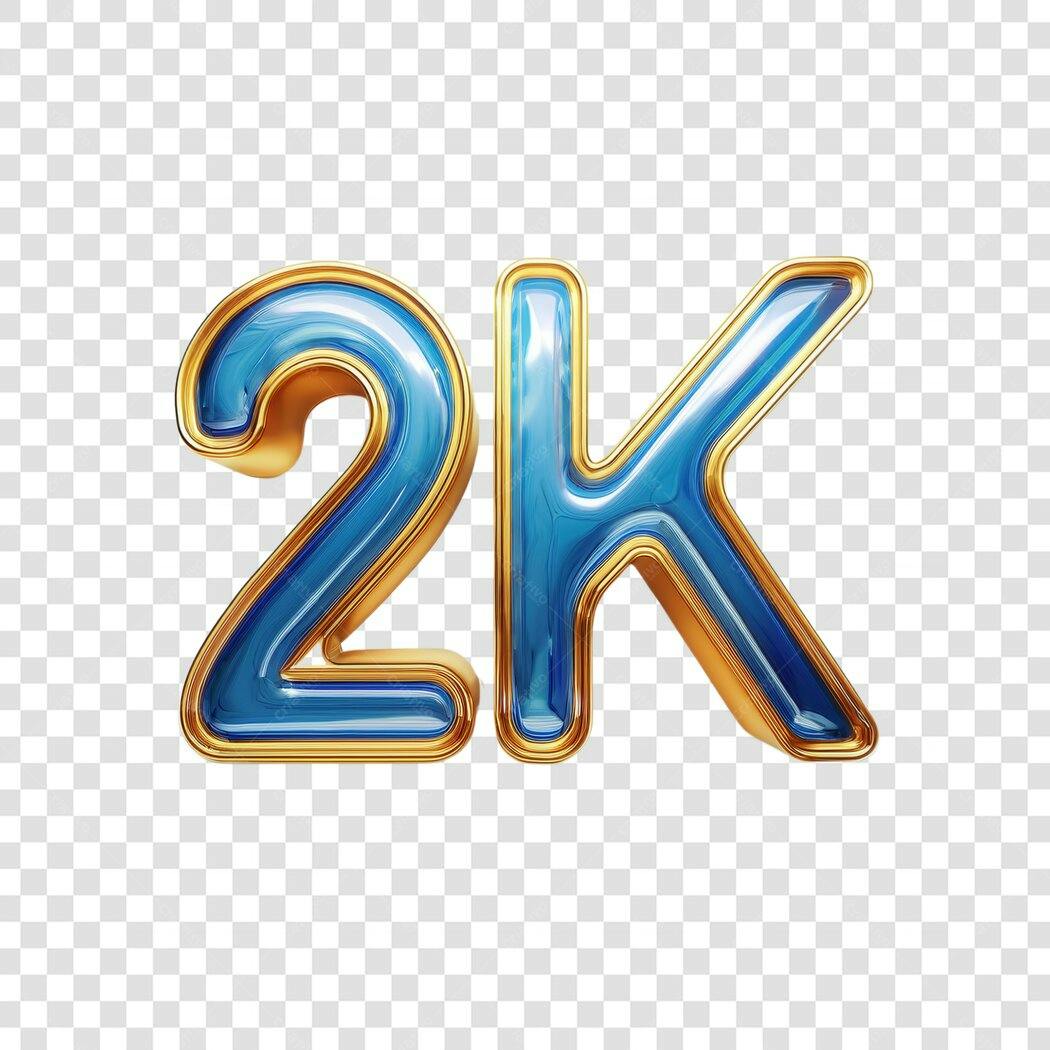 Logo 2K Seguidores PNG com fundo transparente