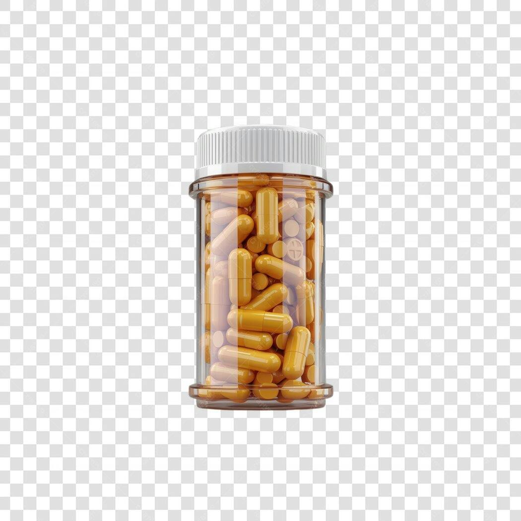 Mockup Frasco de Comprimidos PNG com fundo transparente
