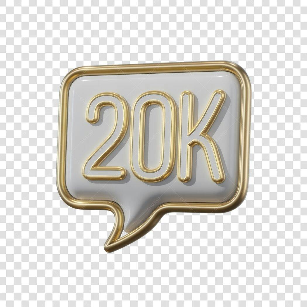 Post Instagram 20k Seguidores PNG com fundo transparente