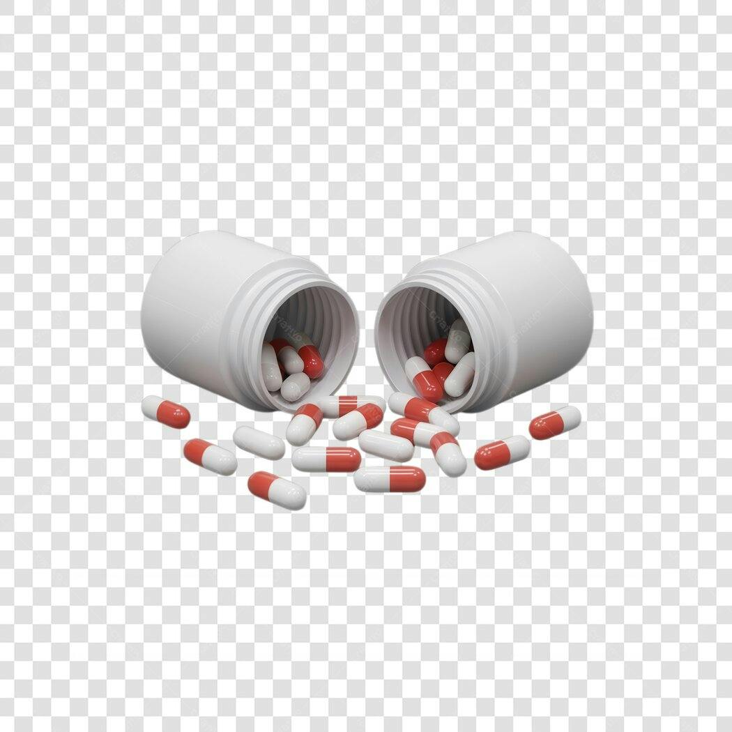 Mockup de Comprimidos PNG com fundo transparente