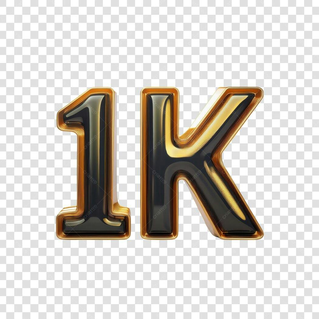 Logo 1K Seguidores PNG com fundo transparente