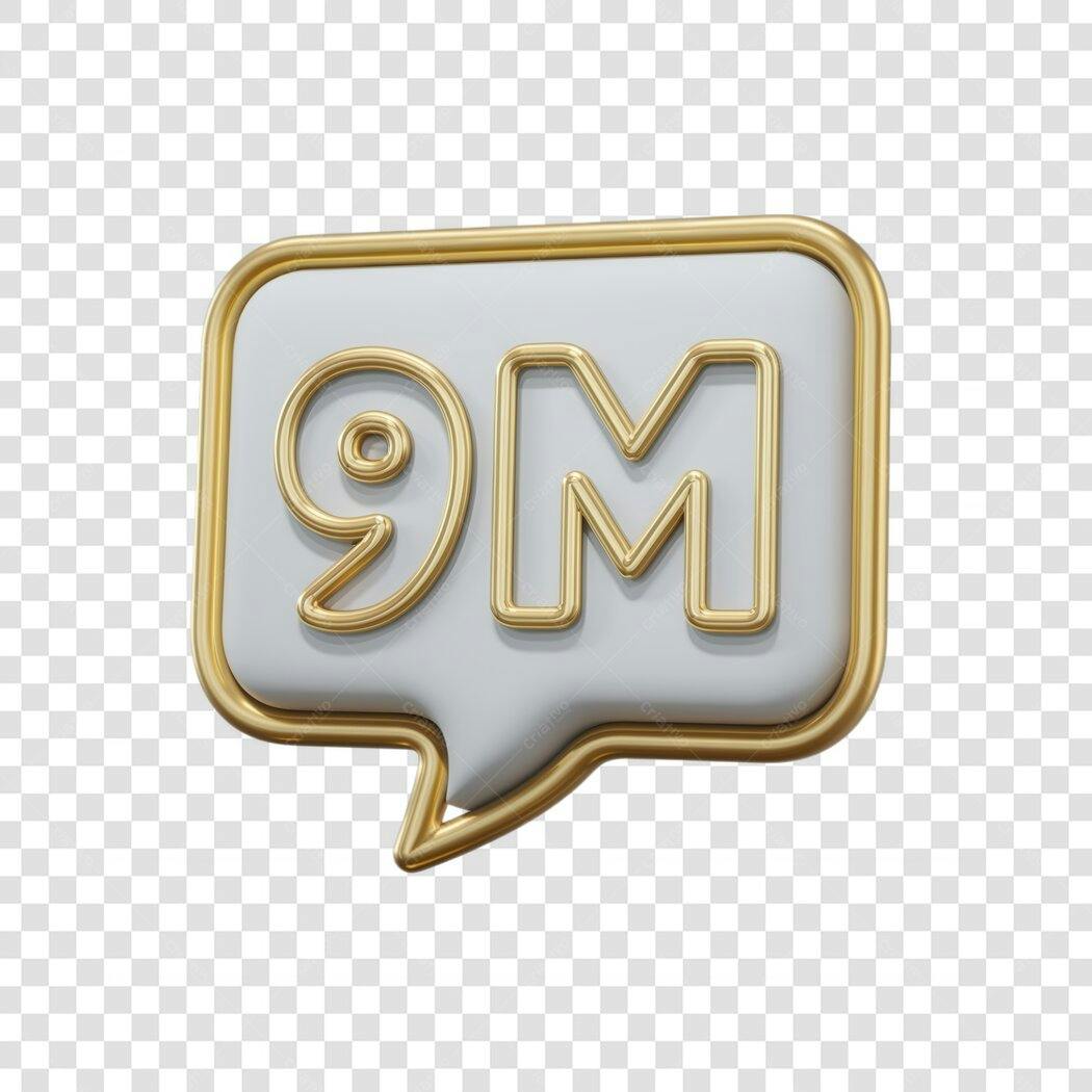 Banner 9 Milhões de Seguidores PNG com fundo transparente